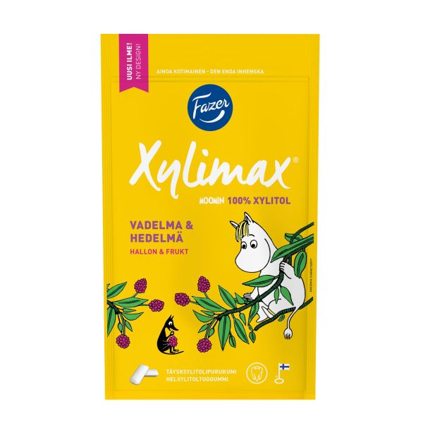 Fazer Moomin Xylimax Himbeer und Frucht Kaugummi 100g